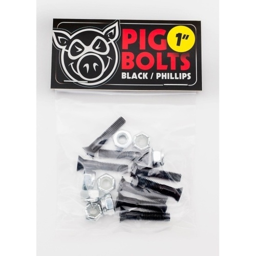 Pig Bolts 1 inch Phillips Black
