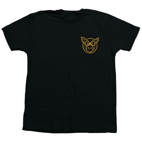 Pig Tee Pig Head Black [Size: Mens Small]