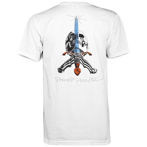 Powell Peralta Tee Skull And Sword White [Size: Mens Medium]