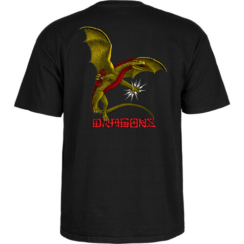 Powell Peralta Tee Dragon Logo Black [Size: Mens X Large] [Colour: Black]