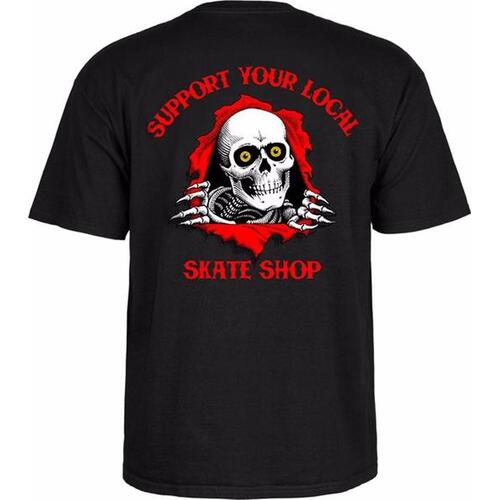 Powell Peralta Tee Support Your Local Black [Size: Mens Medium]