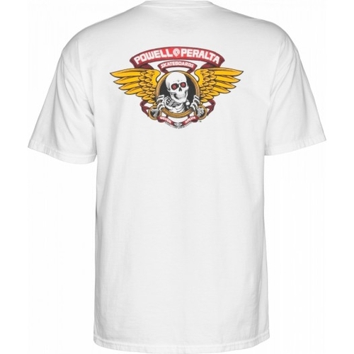 Powell Peralta Tee Winged Ripper White [Size: Mens Medium]
