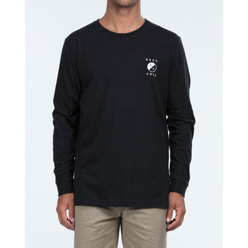 RVCA Tee L/S Yin Yang Black [Size: Mens Medium]