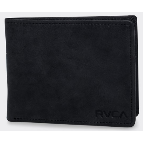 RVCA Wallet Boss Bi Fold Leather Black
