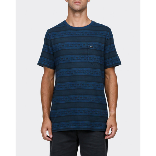 RVCA Tee Groundless Indigo [Size: Mens Large]