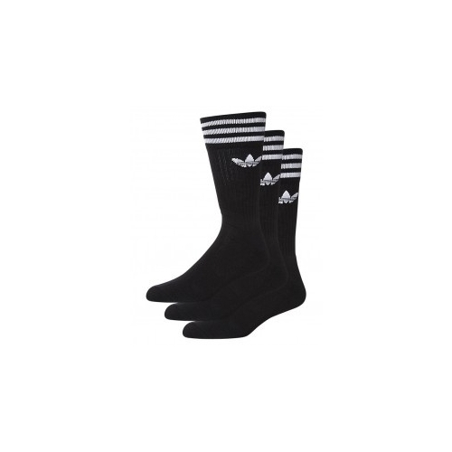 Adidas Youth Socks Solid Crew 3pk Black/White US 3-5.5