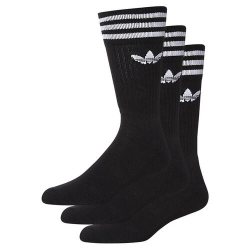 Adidas Socks Solid Crew 3pk Black/White US 9-11.5