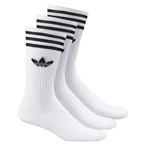 Adidas Youth Socks Solid Crew 3pk White/Black US 3-5.5