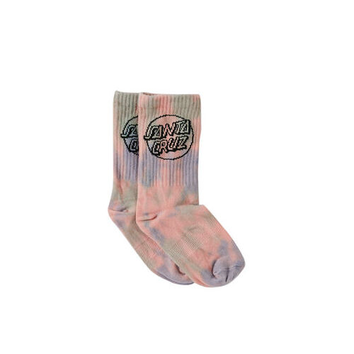 Santa Cruz Youth Socks Tie Dye 2pk US 13k-3 Pink/Mauve