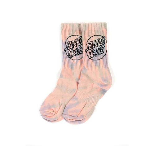 Santa Cruz Youth Socks Tie Dye 2pk US 2-8 Pink/Mauve