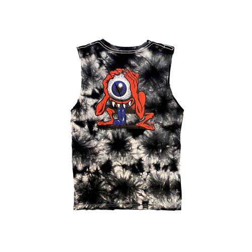 Santa Cruz Youth Muscle Phillips Eyegore Black/White Tie Dye [Size: Youth 8/XSmall]