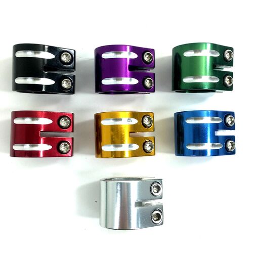 Double 34.9mm Purple Scooter Clamp