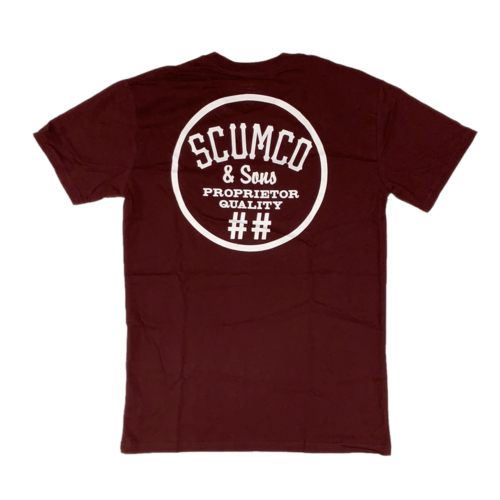 Scumco Tee Burgundy Logo [Size: Mens Medium]