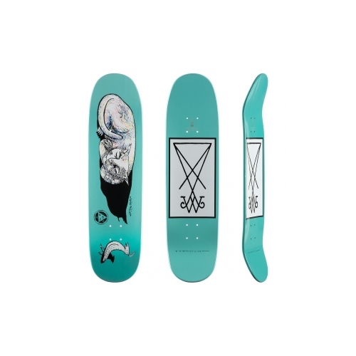 Welcome Deck Miller Sleeping Cat On Catblood Teal 8.5