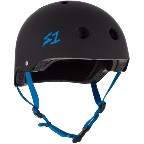 S-One S1 Helmet Lifer Black Matte/Cyan Strap