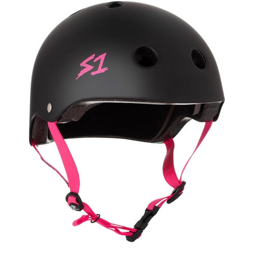S-One S1 Helmet Lifer Black Matte/Pink Strap