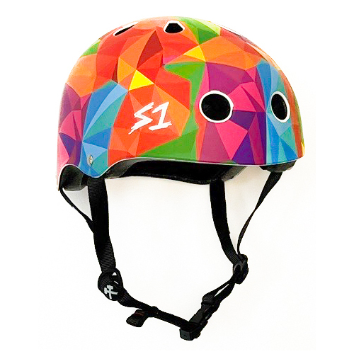 S-One S1 Helmet Lifer Colourful Geometric Pattern