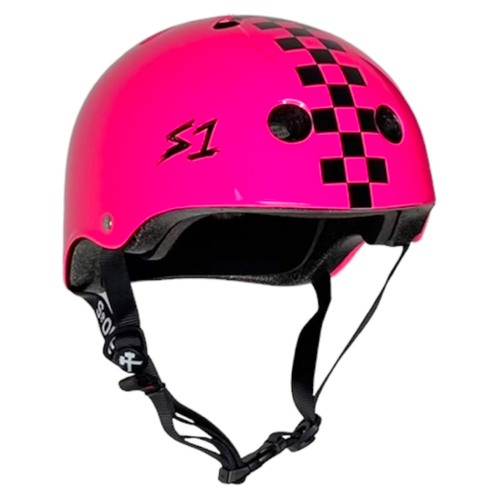 S-One S1 Helmet Lifer Pink Gloss/Black Checkers