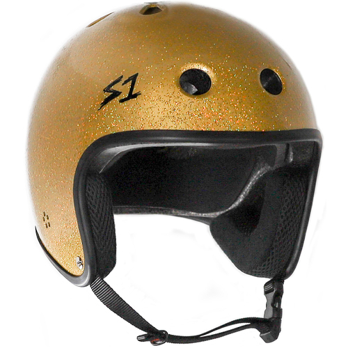 S-One S1 Helmet Retro Fullcut Lifer Gold Glitter