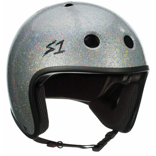 S-One S1 Helmet Retro Fullcut Lifer Silver Glitter