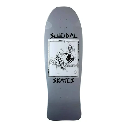 Suicidal Skates Deck 10.125 Pool Skater 80s Reissue Grey Dip/Blue Pearl