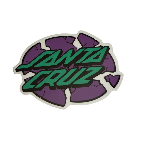 Santa Cruz Sticker Broken Dot Purple/Teal 4 inch