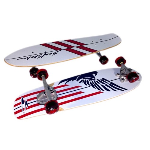 Surfskate Complete Bowl Red/White/Blue 32.5