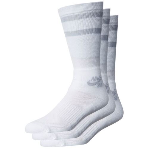 Nike SB Youth Socks Crew 3pk White/Grey US 3-5