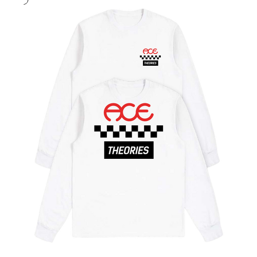 Theories x Ace LS Tee Stamp White [Size: Mens Small]