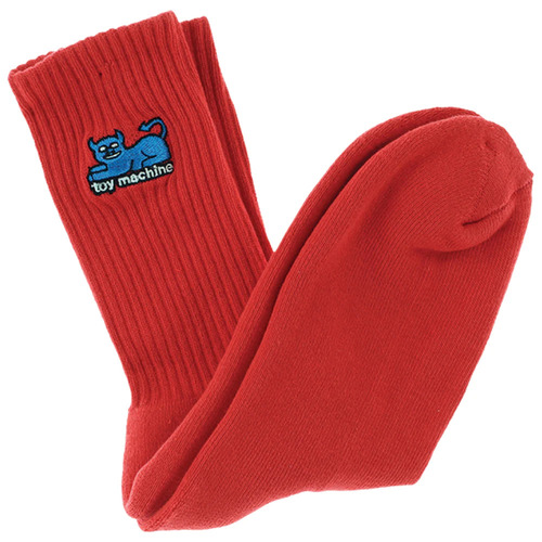 Toy Machine Socks Devil Cat Red