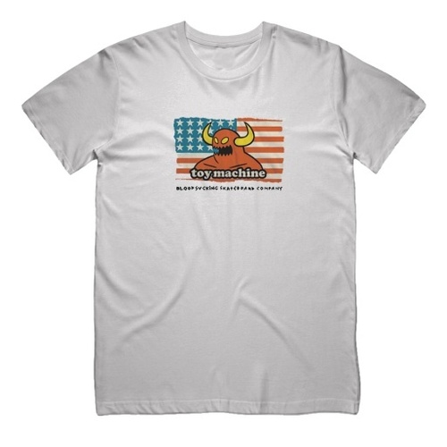 Toy Machine Tee American B.S.C. Tee Silver [Size: Mens Small]