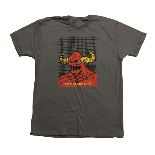 Toy Machine Tee W.T.H. Monster Charcoal [Size: Mens Small] [Colour: Grey]