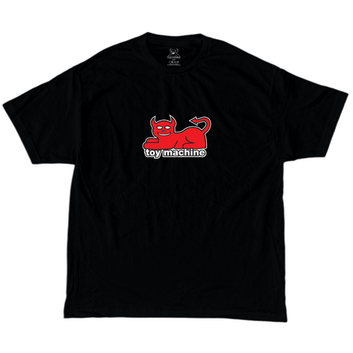 Toy Machine Tee Devil Cat Black [Size: Mens Small]