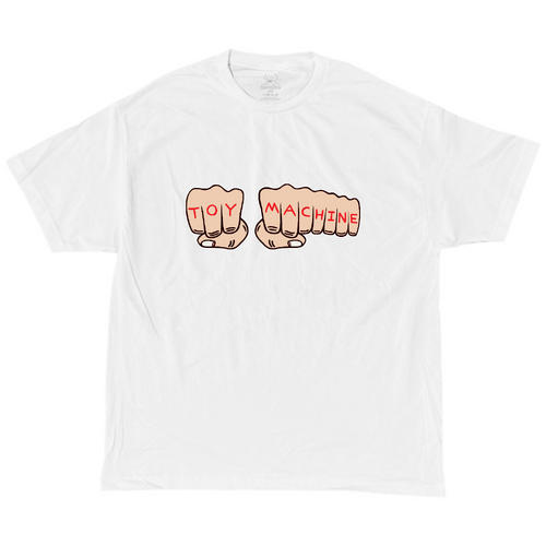 Toy Machine Tee Fists White [Size: Mens Small] [Colour: White]