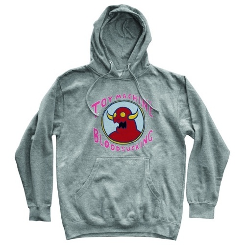 Toy Machine Hoodie Tally Ho Monster Hood Heather Grey [Size: Mens Small]