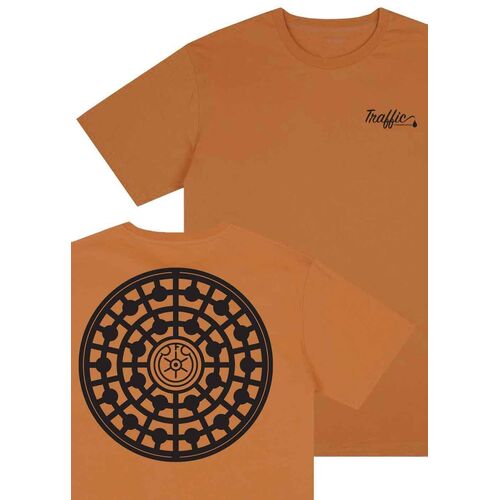 Traffic Tee Color Communications Collab Manhole Burnt Orange [Size: Mens Small]