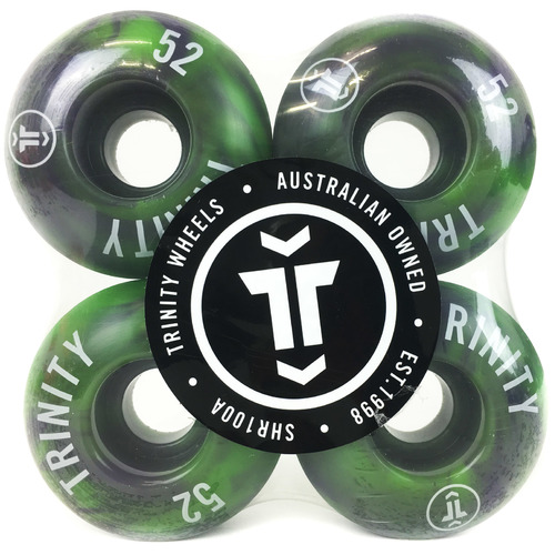 Trinity Wheels Green Purple Swirl