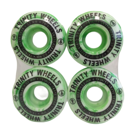 Trinity Wheels 52mm (100a) Green/White Swirl
