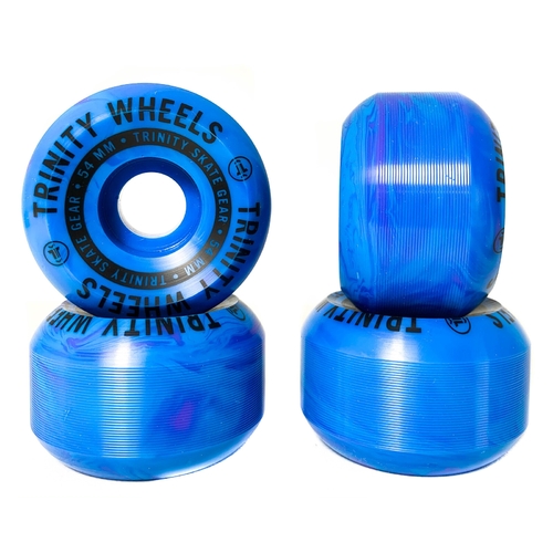 Trinity Wheels 54mm (100a) Blue/Purple Swirl V-Cut