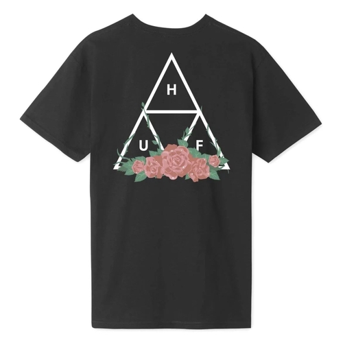 Huf Tee City Rose TT Black [Size: Mens Medium]