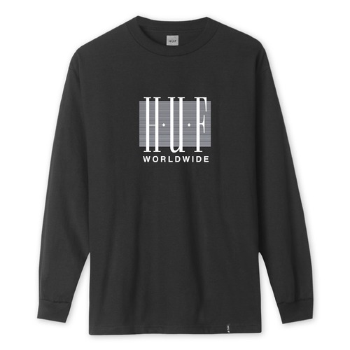 Huf Tee L/S Linear Black [Size: Mens Medium]