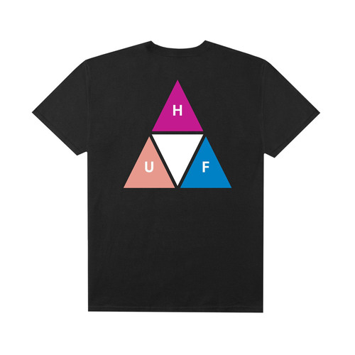 Huf Tee Prism Black/Pink/Orange/Blue [Size: Mens Medium]