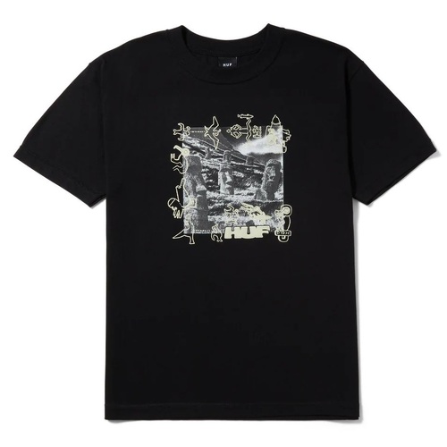 Huf Tee Ancient Mysteries Black [Size: Mens X Large]
