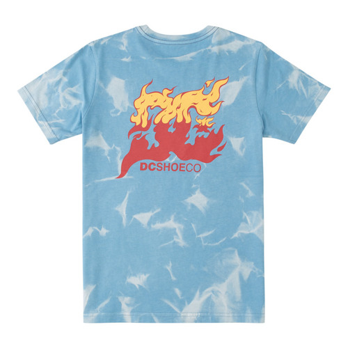 DC Youth Tee Burner Tie Dye Faded Denim [Size: Youth 10/Small]