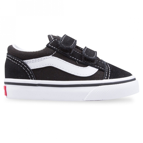 Vans Youth Old Skool Velcro Black/White Kids [Size: US 5K]