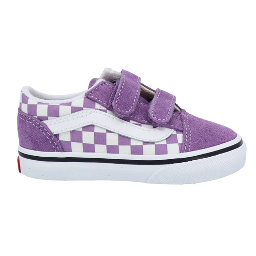 Vans Youth Old Skool Velcro Color Theory Check Prism Purple Kids [Size: US 6K] [Colour: Purple]