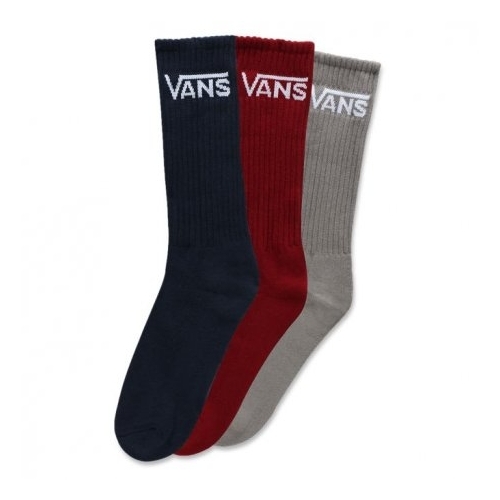 Vans Socks Classic Crew 3pk Red/Grey/Navy US 9-13