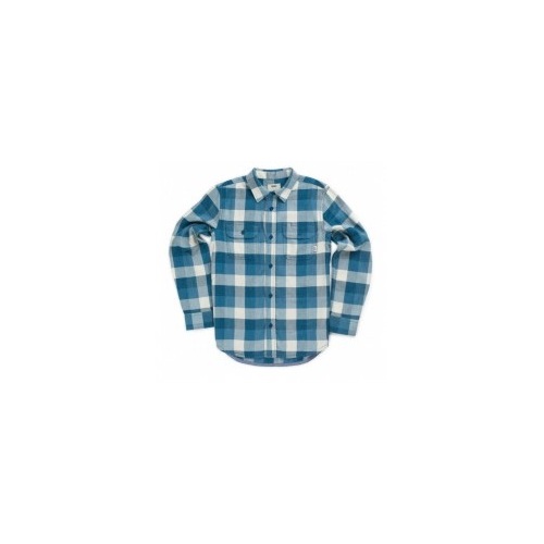 Vans Youth Shirt L/S Alameda Flannel Poseidon Blue [Size: Youth 10/Small]